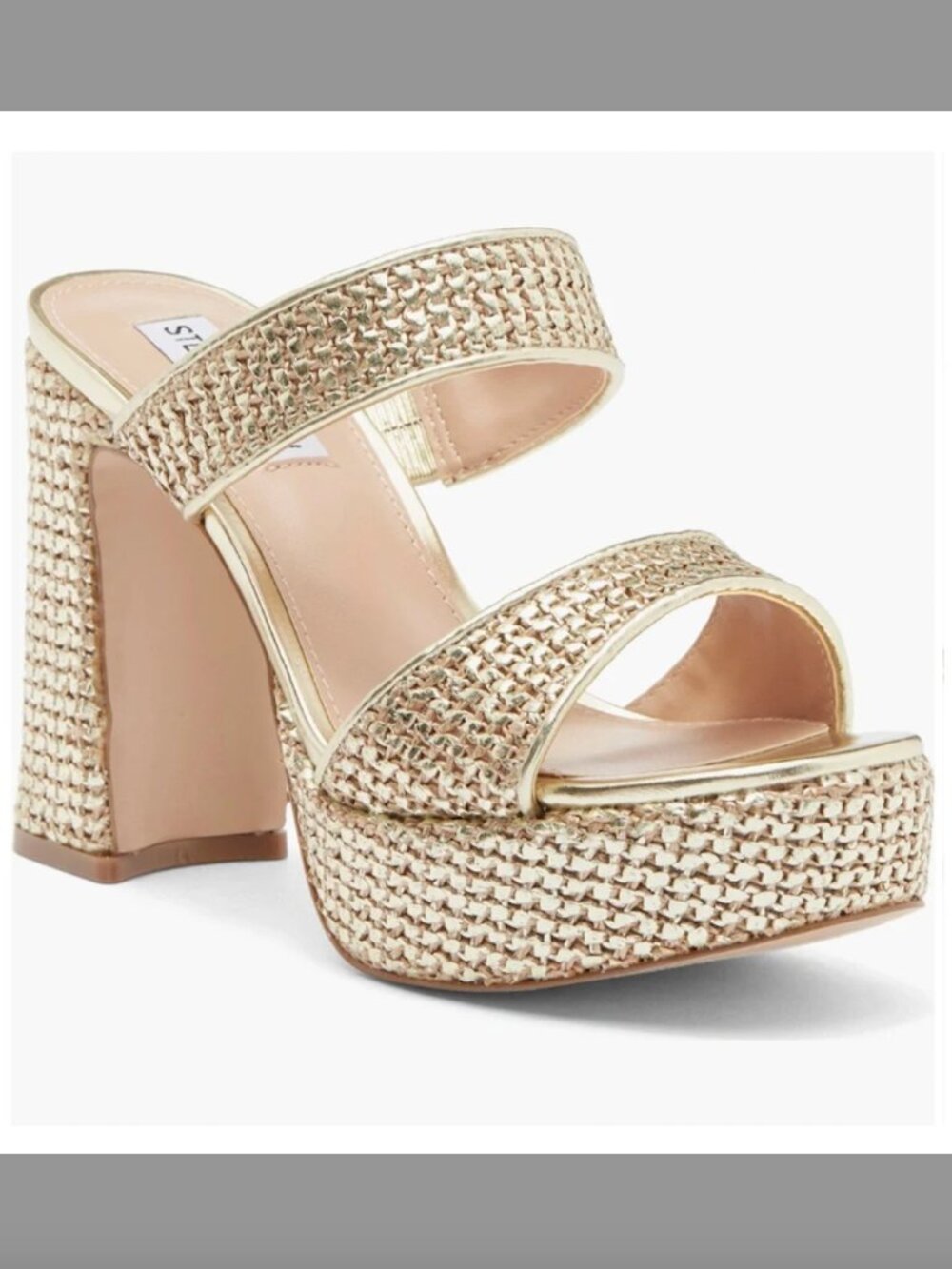 Never Worn Steve Madden Stance Platform Slide Sandal - Gold